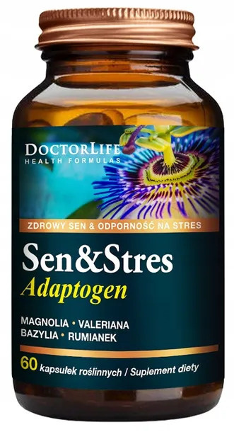 Sen&Stres Magnolia, Valeriana, Bazylia, Rumianek | 60 kapsułek | Doctor Life